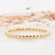 Noah James Jewellers Manchester Stacking Ring Anais Gold Bead Stacking Ring Lab Grown Diamond Moissanite