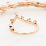 Noah James Jewellers Manchester Wedding Ring Aurora Wishbone Crown Ring Lab Grown Diamond Moissanite