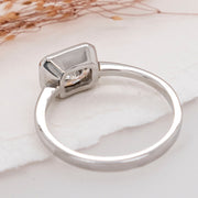 Noah James Jewellers Manchester In Stock Engagement Ring Rosa Radiant Cut Lab Grown Diamond East West Rubover Solitaire Engagement Ring 1.00ct Platinum Lab Grown Diamond Moissanite