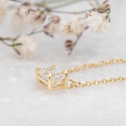 Noah James Jewellers Manchester In Stock Pendant Thalia Emerald Cut Lab Grown Diamond Claw Set Pendant Yellow Gold 0.70ct Lab Grown Diamond Moissanite