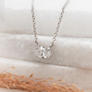 Noah James Jewellers Manchester In Stock Pendant Thalia Oval Cut Lab Grown Diamond Claw Set Pendant White Gold 0.53ct Lab Grown Diamond Moissanite