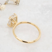 Noah James Jewellers Manchester In Stock Engagement Ring Thea Cushion Cut Lab Grown Diamond Hidden Halo Engagement Ring 18ct Yellow Gold 2.00ct Lab Grown Diamond Moissanite