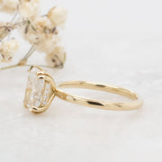 Noah James Jewellers Manchester In Stock Engagement Ring Thea Cushion Cut Lab Grown Diamond Hidden Halo Engagement Ring 18ct Yellow Gold 2.00ct Lab Grown Diamond Moissanite