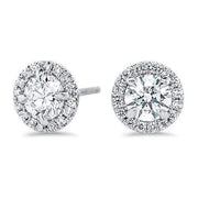 Adele Diamond Halo Earrings | Noah James Jewellery.