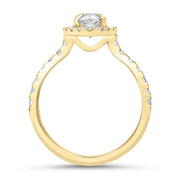 Adele Marquise Cut Halo Engagement Ring Yellow Gold | Noah James Jewellery.