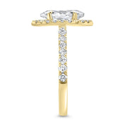 Adele Marquise Cut Halo Engagement Ring Yellow Gold | Noah James Jewellery.