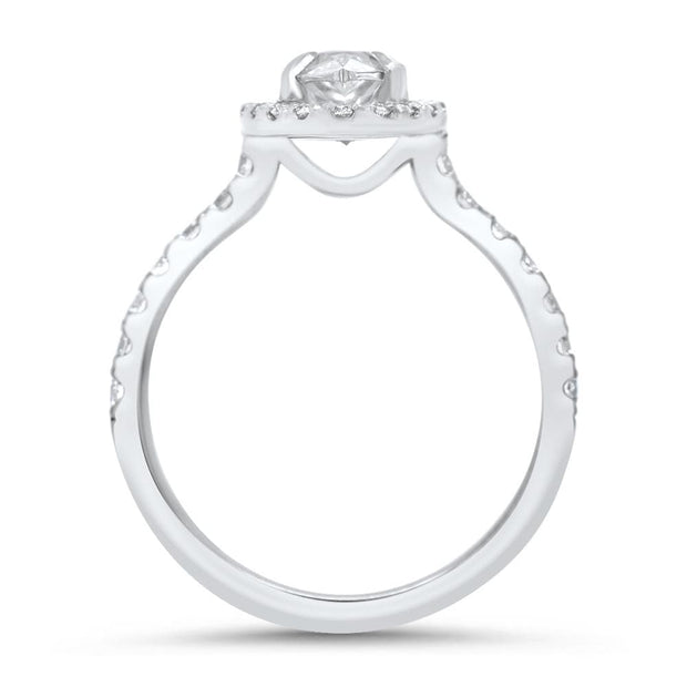 Adele Marquise Cut Moissanite and Lab Grown Diamond Halo Engagement Ring | Noah James Jewellery.