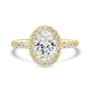 Adele Oval Cut Halo Engagement Ring Platinum | Noah James Jewellery.