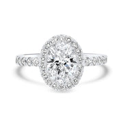 Adele Oval Cut Halo Engagement Ring Yellow Gold | Noah James Jewellery.