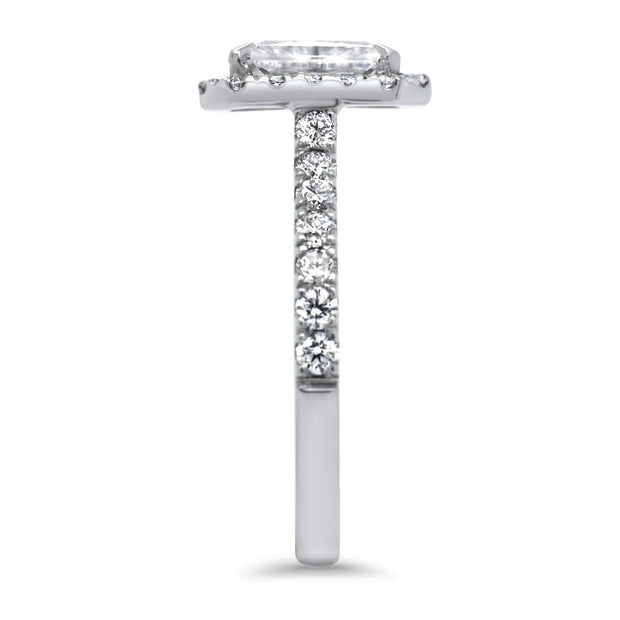 Adele Pear Shape Lab Grown Diamond Halo Engagement Ring | Noah James Jewellery.