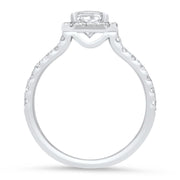 Adele Pear Shape Lab Grown Diamond Halo Engagement Ring | Noah James Jewellery.