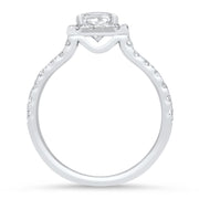 Adele Princess Cut Halo Engagement Ring Platinum | Noah James Jewellery.