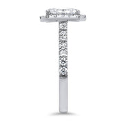 Adele Radiant Cut Halo Engagement Ring Platinum | Noah James Jewellery.