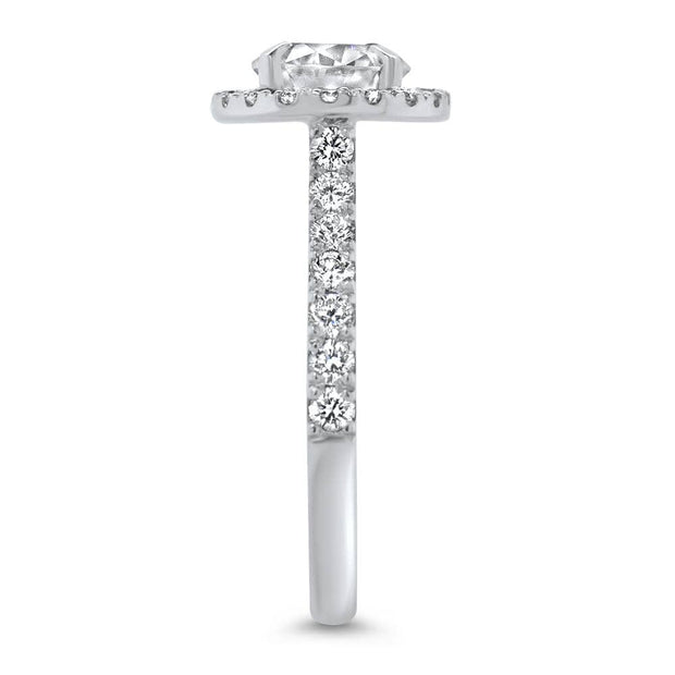 Adele Round Brilliant Lab Grown Diamond Halo Engagement Ring | Noah James Jewellery.