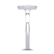 Alyssa Oval Cut Rubover Solitaire Engagement Ring Platinum | Noah James Jewellery.