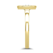 Alyssa Oval Cut Rubover Solitaire Engagement Ring Yellow Gold | Noah James Jewellery.