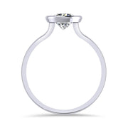 Alyssa Round Brilliant Cut Rubover Solitaire Engagement Ring Platinum | Noah James Jewellery.