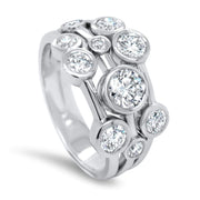 Amelia Platinum Diamond Scatter Ring | Noah James Jewellery.