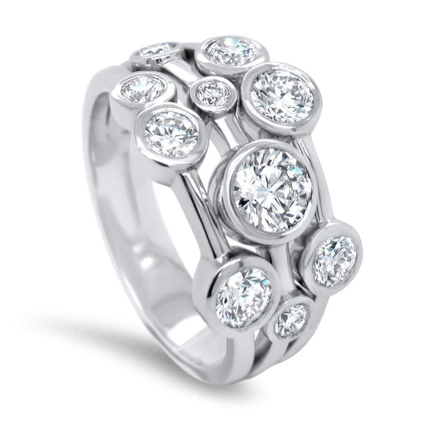 Amelia Platinum Diamond Scatter Ring | Noah James Jewellery.