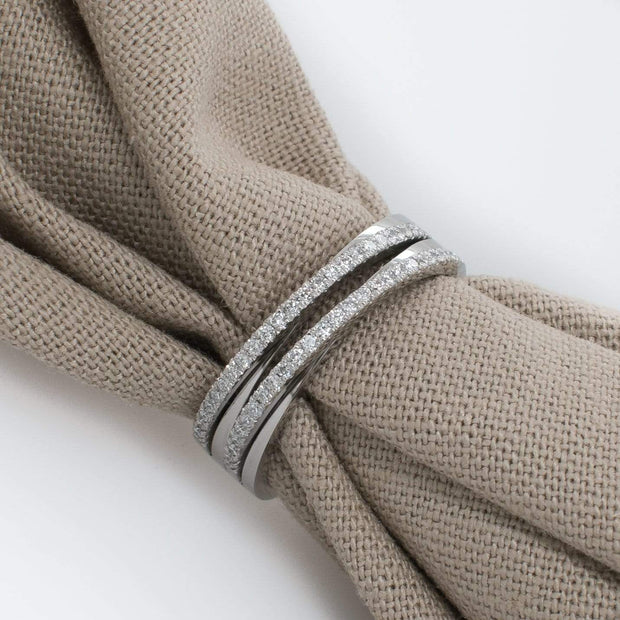 BESPOKE CROSSOVER DIAMOND DRESS RING | Noah James Jewellery.