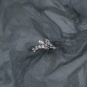 BESPOKE DIAMOND SET FLORAL NESTING RING | Noah James Jewellery.