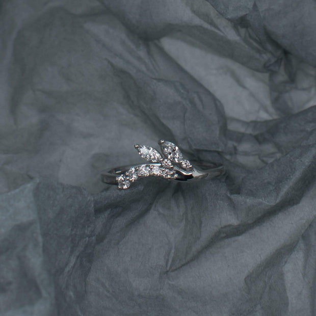 BESPOKE DIAMOND SET FLORAL NESTING RING | Noah James Jewellery.