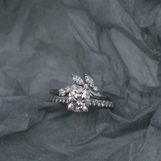 Noah James Jewellers Manchester Bespoke Gallery BESPOKE DIAMOND SET FLORAL NESTING RING Lab Grown Diamond Moissanite