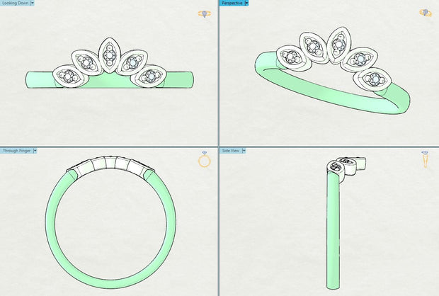 Noah James Jewellers Manchester Bespoke Gallery BESPOKE DIAMOND SET NESTING RING Lab Grown Diamond Moissanite