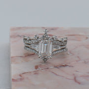 Noah James Jewellers Manchester Bespoke Gallery BESPOKE EMERALD CUT AND TAPERED BAGUETTE ENGAGEMENT RING Lab Grown Diamond Moissanite