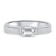 BESPOKE EMERALD CUT SOLITAIRE ENGAGEMENT RING | Noah James Jewellery.