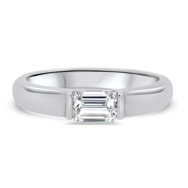 BESPOKE EMERALD CUT SOLITAIRE ENGAGEMENT RING | Noah James Jewellery.