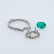 BESPOKE EMERALD HALO RING | Noah James Jewellery.