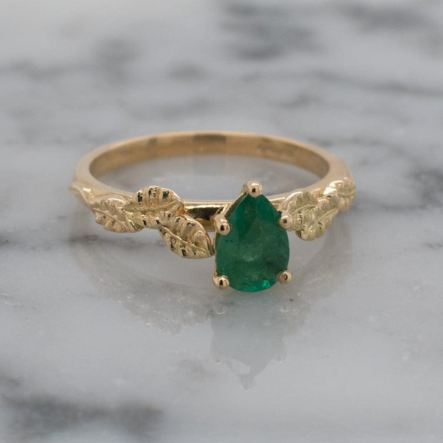 Noah James Jewellers Manchester Bespoke Gallery BESPOKE ENGAGEMENT RING WITH LEAF DESIGN Lab Grown Diamond Moissanite