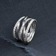 BESPOKE MULTI STRAND DIAMOND DRESS RING | Noah James Jewellery.