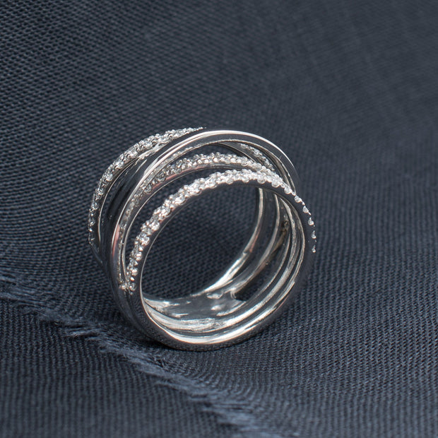 Noah James Jewellers Manchester Bespoke Gallery BESPOKE MULTI STRAND DIAMOND DRESS RING Lab Grown Diamond Moissanite