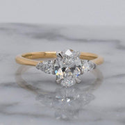 BESPOKE OVAL AND PEAR SHAPE ENGAGEMENT RING | Noah James Jewellery.