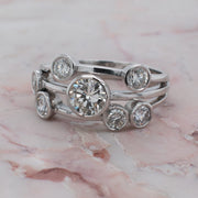 Noah James Jewellers Manchester Bespoke Gallery BESPOKE PLATINUM RAINDANCE RING Lab Grown Diamond Moissanite