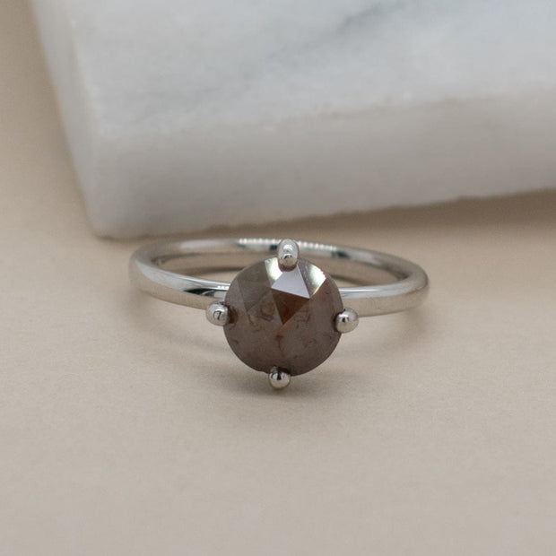 BESPOKE RUSTIC DIAMOND SOLITAIRE RING | Noah James Jewellery.