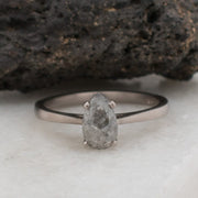 Noah James Jewellers Manchester Bespoke Gallery BESPOKE RUSTIC PEAR DIAMOND SOLITAIRE RING Lab Grown Diamond Moissanite