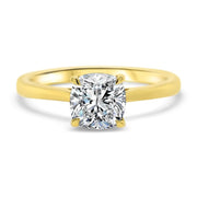Celeste Cushion Cut Solitaire Engagement Ring Platinum | Noah James Jewellery.