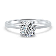 Celeste Cushion Cut Solitaire Engagement Ring Platinum | Noah James Jewellery.