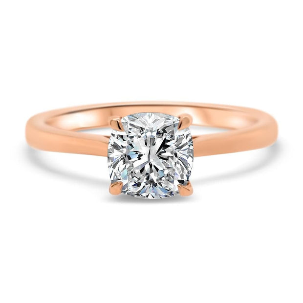 Celeste Cushion Cut Solitaire Engagement Ring Yellow Gold | Noah James Jewellery.