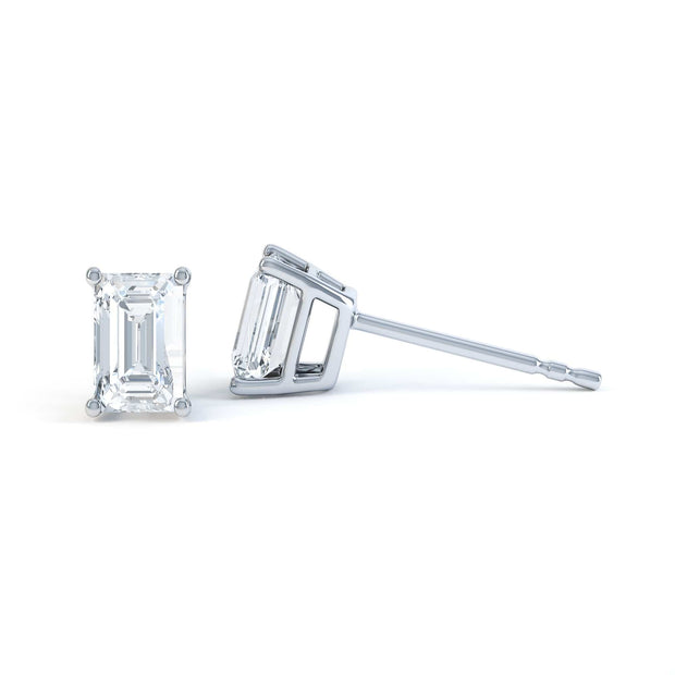 Celeste Emerald Cut Claw Set Earrings | Noah James Jewellery.