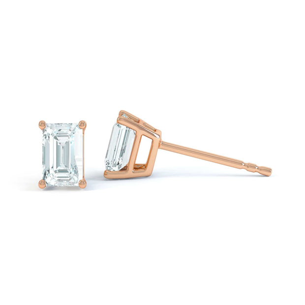 Celeste Emerald Cut Claw Set Earrings | Noah James Jewellery.