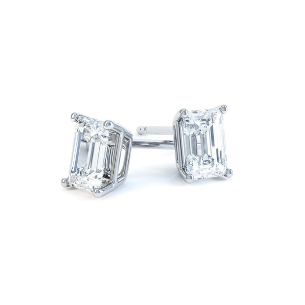 Celeste Emerald Cut Claw Set Earrings | Noah James Jewellery.