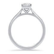 Celeste Emerald Cut Solitaire Engagement Ring Platinum | Noah James Jewellery.