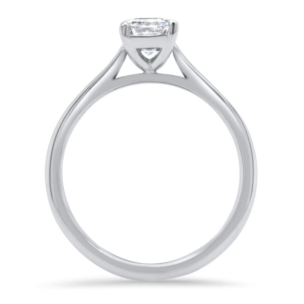 Celeste Emerald Cut Solitaire Engagement Ring Platinum | Noah James Jewellery.