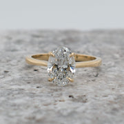 Noah James Jewellers Manchester In Stock Engagement Ring Celeste Oval Cut Lab Grown Diamond Solitaire Engagement Ring Yellow Gold Lab Grown Diamond Moissanite