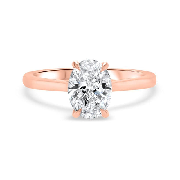 Celeste Oval Solitaire Engagement Ring Platinum | Noah James Jewellery.
