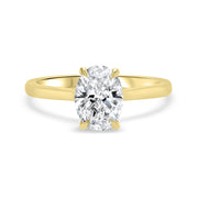 Celeste Oval Solitaire Engagement Ring Platinum | Noah James Jewellery.
